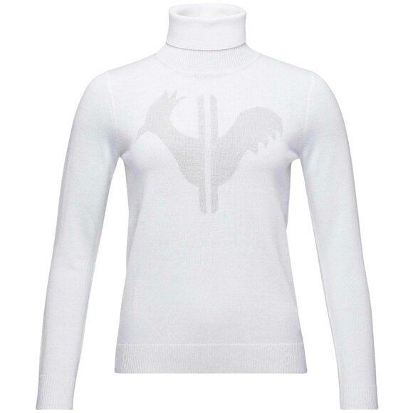 NEW Rossignol Made in Italy Clasic  Roll Neck Sweater 100%Merino Wool white 663s - Picture 4 of 14